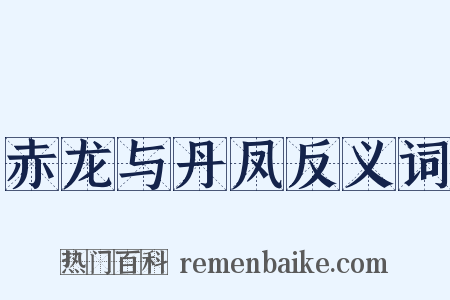 赤龙与丹凤反义词是什么意思的图片
